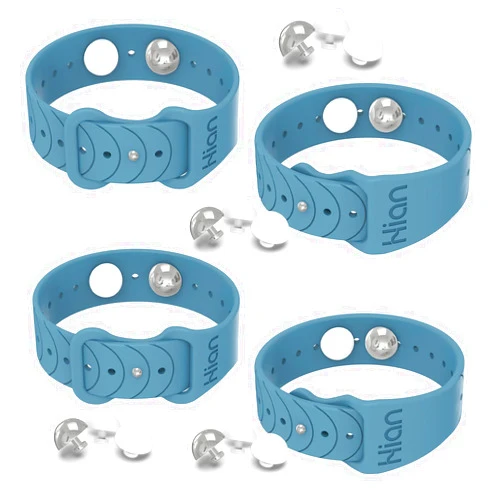 Hion Motion Sickness Bands Anti Nausea Acupressure Wristband Sea Sickness Wristbands Nausea Bands Natural Relief Motion & Morning Sickness -（2 Pairs Blue）