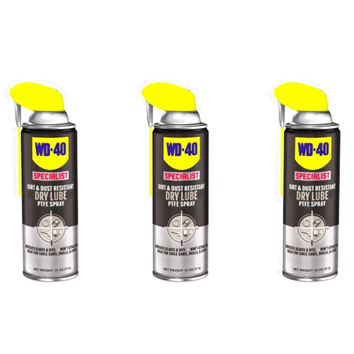 WD-40 300059 Dirt and Dust Resistant Dry Lubricant Spray w/Smart Straw (3 Pack)