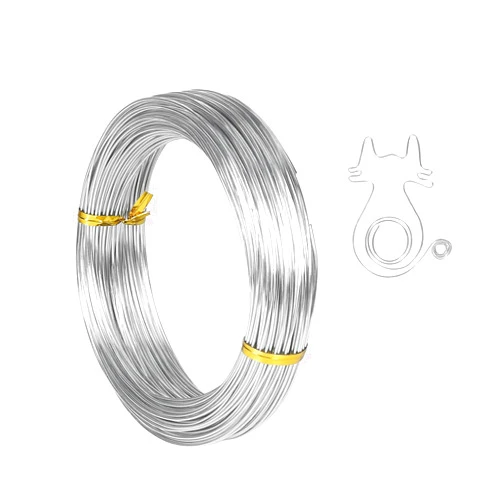 Tenn Well 18 Gauge Aluminum Craft Wire, 165 Feet 1mm Bendable Metal Wire for Jewelry Making, Sculpting, Floral Making, Wreath Making, Crafting, Wire Wrapping, Christmas Ornaments (Silver)