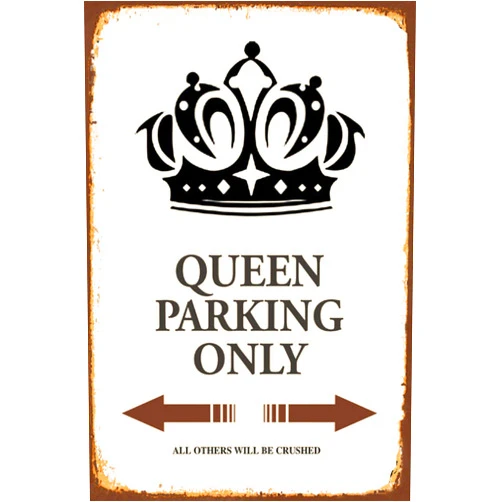 Rupert Gibsona Queen Queen Parking Only Parking Art Decor Tin Sign Home House Coffee Beer Drink Bar 8 x 12 Inch