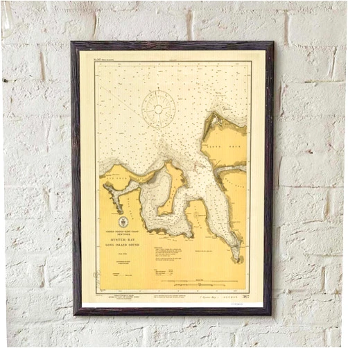 MG Global Print Poster of Old Oyster Bay NY 1916 Long Island Sound Harbors 367 | 11x17 12x18 16x24 24x36 Unframed Historical Wall Art for Gift | Vintage Antique Rustic Home Office Decor