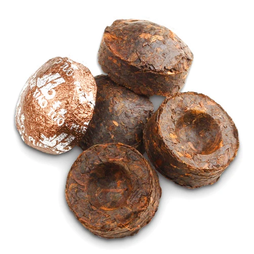 Jinglong Tea Factory - Puerh Tea Mini Tea Cakes (100 Pcs) Ripe Mini Tuocha (20 Ounce)