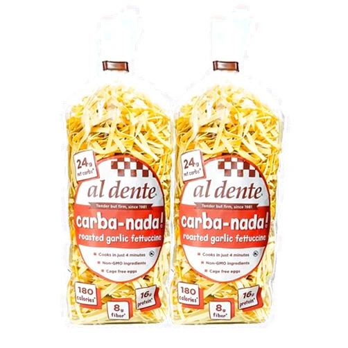 Palatize Al Dente Pasta Carba-Nada Roasted Garlic Fettucine, 10 oz - Palatize Pack of 2