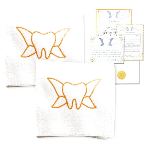 20 Moments of Tooth Tooth Fairy Bag Pouch for Boys and Girls to Place Under Tooth Fairy Pillow - Lost Tooth Holders for Kids - Toothfairy Tooth Holder Keepsake 2 pack