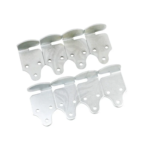 Harvards Chrome 8 PC Utility Trailer Rack Wood Panel Sides Stake Bed Gate Latch Corner Connector Stake Body (4 Corners)