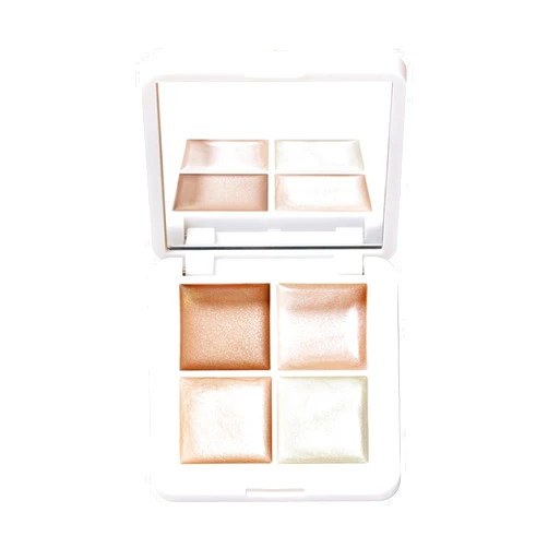 RMS Beauty Glow Quad Mini - Makeup Palette, Cream Highlighter Makeup, Blush Palette, Cheek Lip Tint, Highlight Makeup, Face Palette Makeup All in One