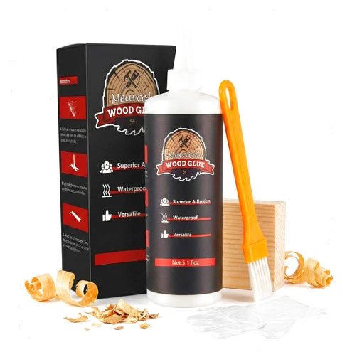 Meuvcol Wood Glue, Strongest Glue for Woodworking, Waterproof Clear Wood Glue for Furniture Heavy Duty, Interior & Exterior Furniture Glue for Crafts, Furniture, Baseboard, cabinets, Door (150g)