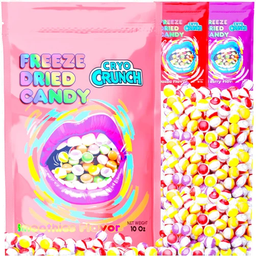 Primary Colors Candy Freeze Dried Skittles Smoothie Flavor (10oz) Made From Skittles By Primary Colors Candy - Freeze Dried Candy USA Made Freeze Dry Candy - Dry Freeze Candy