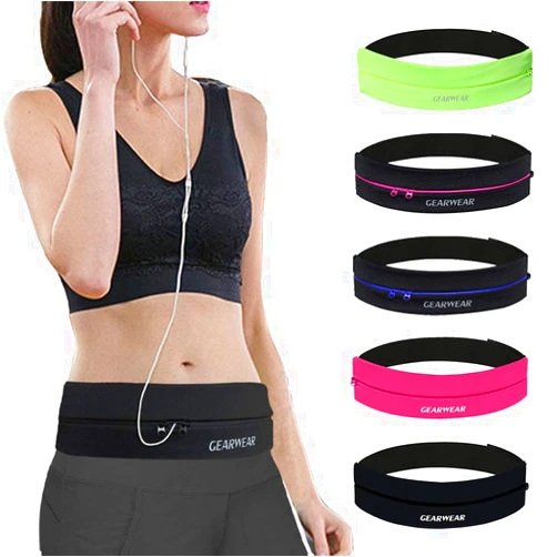 GEARWEAR Running Belt | Runner Fanny Pack for Women and Men | Adjustble Waist Band Pack for Storage Phone