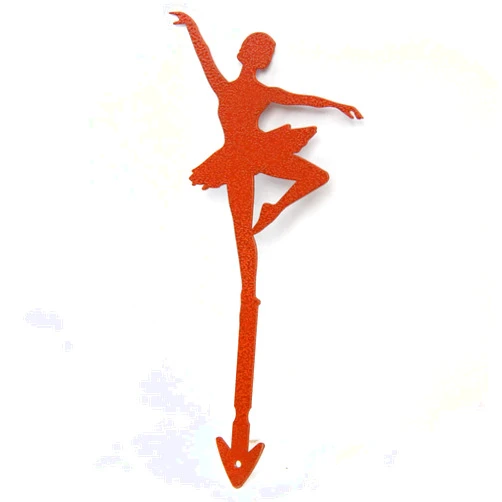 STEELDECO Garden Decoration - Powder Paint Coating - Steel - Brown - Gardenpot Pick-Ballerina