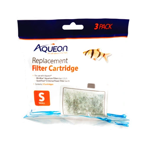 Aqueon Aquarium Fish Tank Replacement Filter Cartridges Small - 3 pack