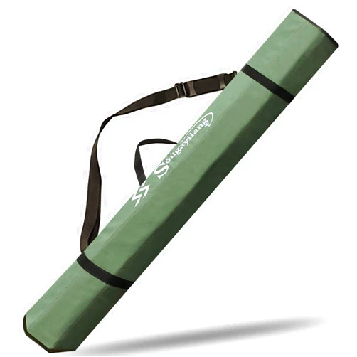 Sougayilang Fishing Rod Bag Canvas Rod Case Organizer Pole Storage Bag Fishing Rod and Reel Carrier Organizer for Travel, Gift for Father, Boyfriend and Family