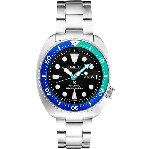 SEIKO SRPJ35 Watch for Men - Prospex Collection - Stainless Steel Case and Bracelet, Black Dial