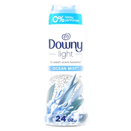 Downy Light In Wash Scent Booster Beads, Ocean Mist Scent, 24 oz, Downy Scent Booster Beads, Laundry Beads, No Heavy Perfumes