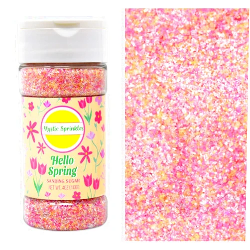 Mystic Sprinkles Spring Sprinkle Mixes (Hello Spring Sanding Sugar 4oz)
