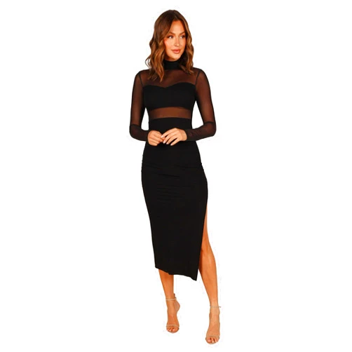 Petal & Pup Womens Farrow Long Sleeve Midi Dress