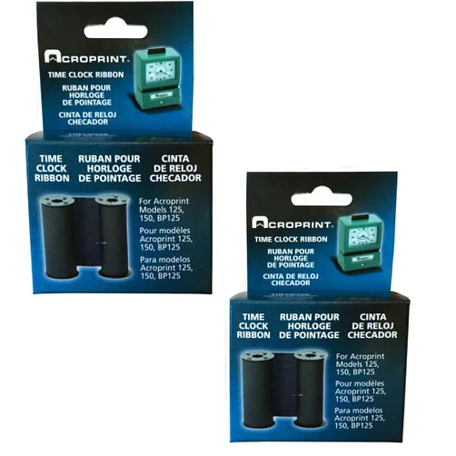 Acroprint 20-0106-002 Standard 125/150 Blue Ribbons, Blue Time Clock Ribbon For Use With Model 125 and Model 150 Acroprint Time Clocks, Pack of 2