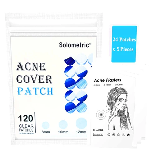 Solometric Acne Patch Treatment Pimple Master Patch 120 dots,Absorbing Cover Patch,Blemish Patches, Acne Dots, Pimple Stickers, Natural Acne Patch and Pimple Patch