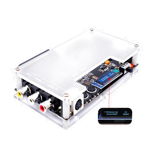 XBERSTAR OSSC Add-On Board with OSSC Open Source Scan Converter for NTSC PAL Retro Game (Transparent)