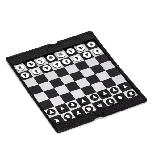 Yellow Mountain Imports Magnetic Travel Foldable Chess Wallet Set (7.9-Inch) - Portable & Perfectly Travel-Size
