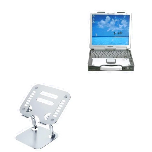 BoxWave Stand and Mount Compatible with Panasonic Toughbook 29 CF-29 - Executive VersaView Laptop Stand, Ergonomic Adjustable Metallic Laptop Stand - Metallic Silver