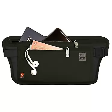 Lewis N. Clark RFID Blocking Money Belt Travel Pouch Waist Stash + Credit Card, Id, Passport Holder for Women & Men, Black, One Size
