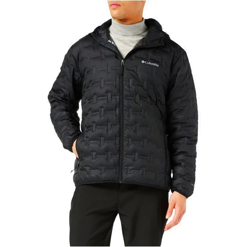 Columbia Mens Delta Ridge Down Hooded Jacket Black Small