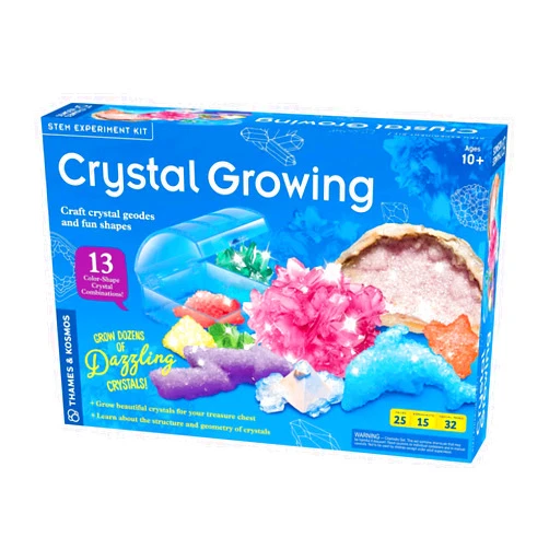 Thames & Kosmos Crystal Growing Science Kit Grow Over A Dozen Crystals with 15 Experiments, Includes Storage Case & 32 Page Color Laboratory Manual