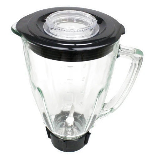 Eleganceinlife Ronnel Collection 6 Piece Round Blender Glass Jar Replacement Kit for Oster Blender, 1.3 Liter - 5.6 Cup Will Fit Oster Blender with Pin as pictured