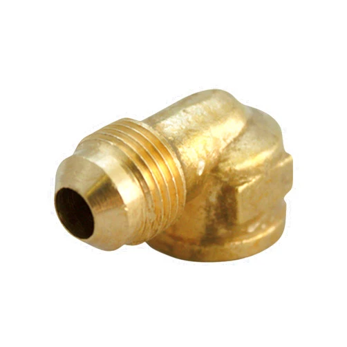 JMF 4506218 90-Degree Flare Elbow, Yellow Brass, 1/4