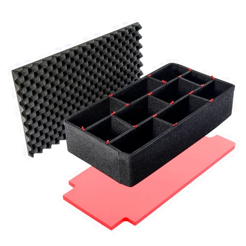 Pelican TrekPak Dividers for the Pelican 1510 case. Comes with Red upgraded bottom pad.