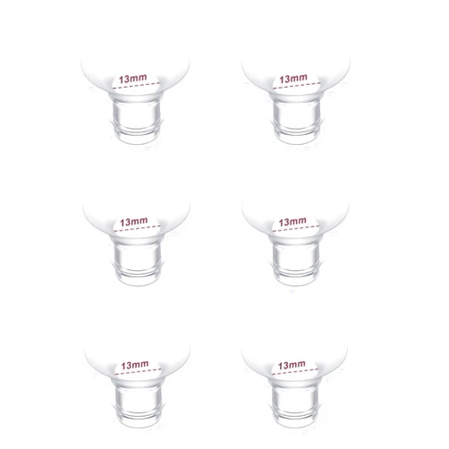 JIMOWANG Flange Inserts 13mm 6PC,Compatible with Momcozy S12 Pro/S9 Pro/S12/S9 Wearable Breastpump Cup,Suitable for Medela/Spectra/Elvie/Willow/TSRETE 24mm Shields/Flanges,Reduce 24mm Down to 13mm 6pcs