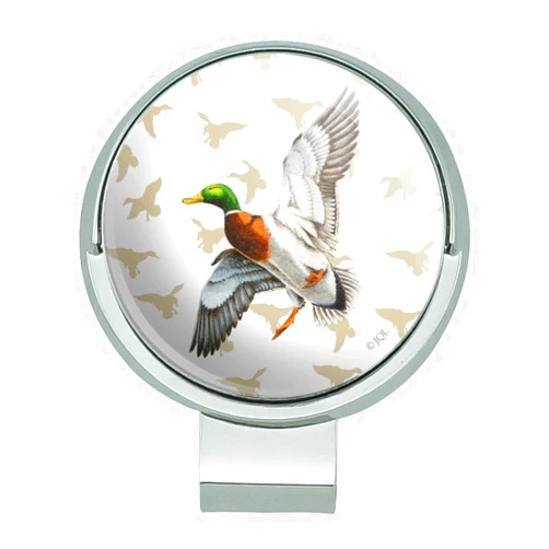 GRAPHICS & MORE Mallard Duck in Flight Golf Hat Clip with Magnetic Ball Marker