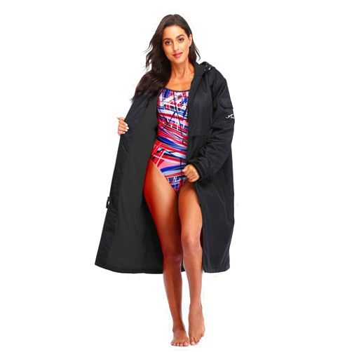 Adoretex 100% Waterproof Swim Parka, Hooded Warm Scuba Coat Surf Jacket for Men and Women