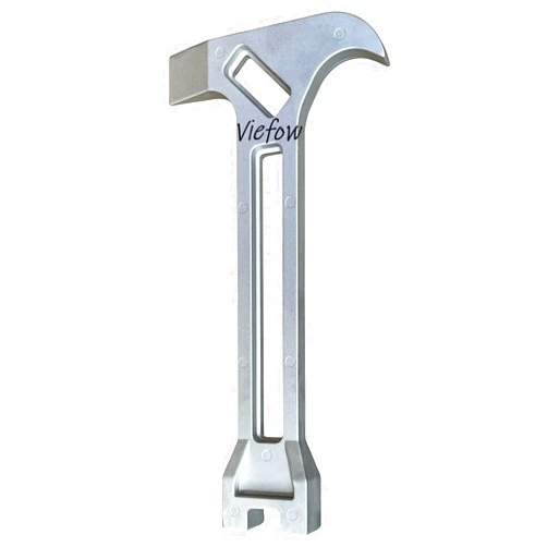Viefow For Quick Capabilities Such Shutting OFF Gas and Water, Prying Doors, Digging Through Debris 4-in-1 Wrench one-piece construction（Silvery）