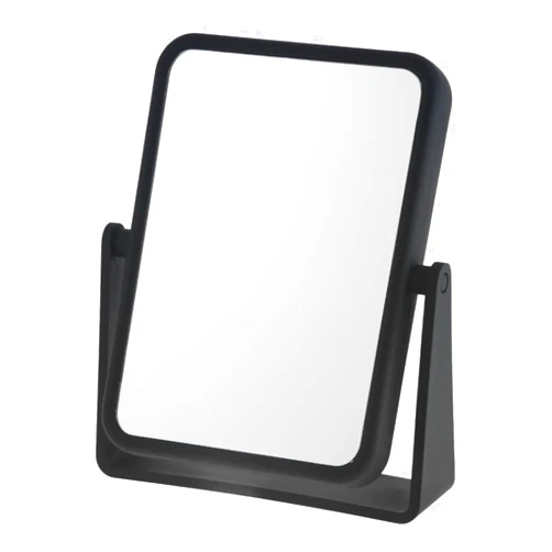DC DANIELLE Danielle Creations 6.75-Inch Magnifying Vanity Makeup Mirror Rectangular Soft Touch Finish with 7X Magnification and 360 Swivel, Black