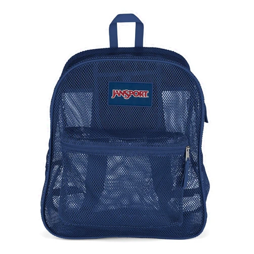 JanSport Mesh Pack - See Through Backpack Ideal for Class, Work, Travel, or Beach Outings, Navy