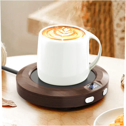 Coanto Mug Warmer, Coffee Warmer for Desk, Coffee Cup Warmer with 3 Temp Settings and Ambient Light, 2-12H Timer, 30W