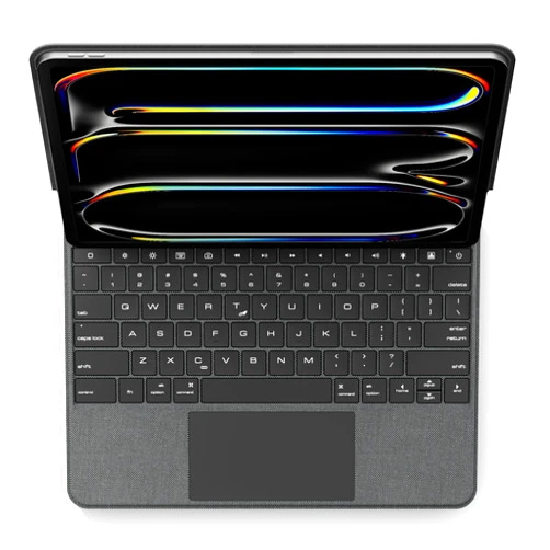 Edaiser Wireless Magic Keyboard Case for Apple iPad Air 13-inch (M2) 2024 and iPad Pro 12.9-inch 6th 5th 4th 3rd Generation: Magnetic Cover with RGB Backlight, Multi-Touch Trackpad, Black