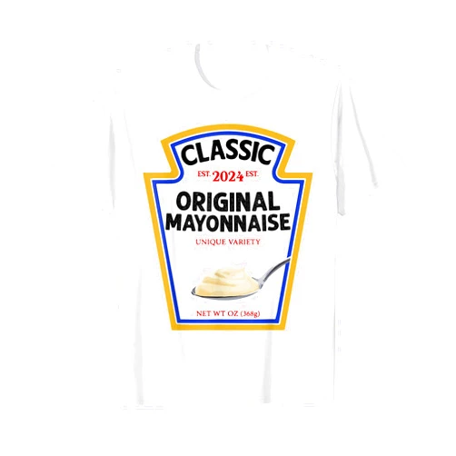 2024 Halloween Costumes for Couples Apparels Mayonnaise DIY Halloween Costume Matching Group Mayo T-Shirt