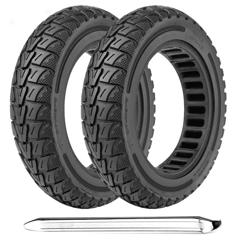 TOCBEUU 10x2.5 Inch Solid Tires for Electric Scooter, 60/70-6.5 Replacement Wheels, Rubber Tyre for Segway Ninebot Max G30P/G30LP/G30/G30D/G30E/G30LP/G30D II/G30 Max/G2/F2 pro& Hiboy S2 MAX (2PCS)