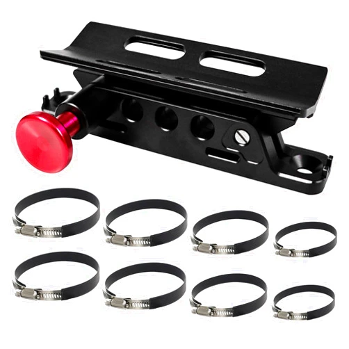 Bestaoo Adjustable Roll Bar Fire Extinguisher Mount Holder for Jeep Wrangler TJ JK JKU JL UTV Polaris RZR Ranger Camper Van, Aluminum, Quick Release