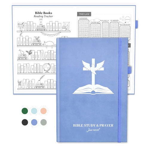 SIMSIMY Bible Study Journal & Prayer Journal with Bible Reading Tracker, Verse Mapping Journal, Christian Devotional & Faith Planner, Church Notebook for Note Taking, Religious Gifts for Women Men