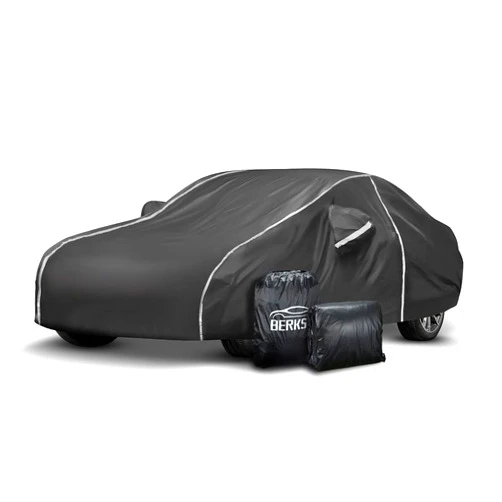 BERKSYDE Waterproof Car Cover for 2007-2024 BMW 3 Series 320i 328i 328d 330i 330e 335i 340i All Weather 6 Layers Full Car Cover with Storage Bag