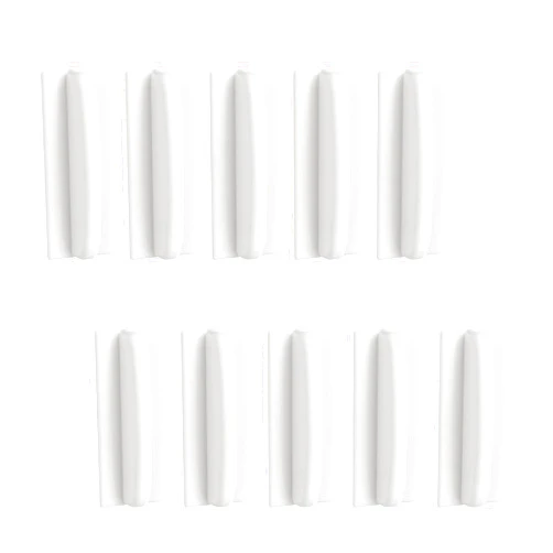 MOROBOR Mini Self-Stick Instant Cabinet Drawer Pulls, 12pcs White Plastic Self-Adhesive Push Pull Handles for Closet, Wardrobe, Dresser, Cabinet, Drawer