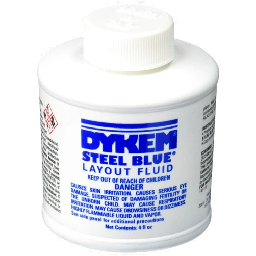 Precision Brand Dykem 80300 Steel Blue Layout Fluid, Brush-in-Cap (4oz)
