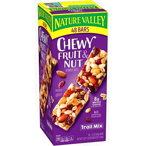 Generic NATURE VALLEYS Chewy Trail Mix Fruit & Nut Granola Bars, 48 Count