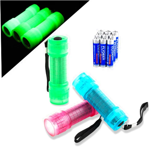 KunHe 3 Pack Glow in Dark Flashlights Mini Flashlight for Kids Bulk flashlights with Batteries Included Perfect for Teaching Kids Birthday Party Christmas Gifts Stocking Stuffers