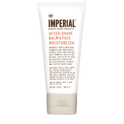 Imperial Barber Grade Products After-Shave Balm & Face Moisturizer - 3oz Soothing Post Shave Healing Balm for Men - Soothe & Hydrate Travel Size