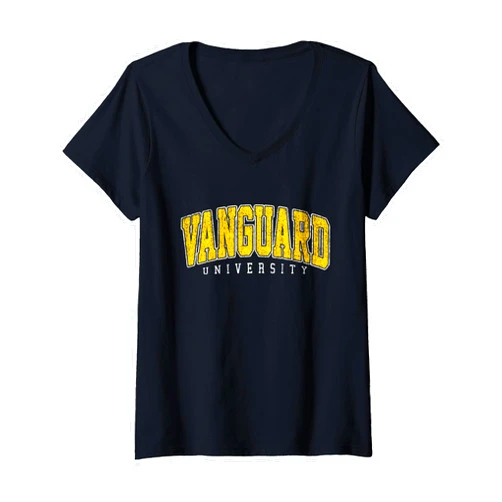 Vanguard Arch University College Athletics Retro Womens Vanguard Collegiate of Technology Arch Retro for Men Women V-Neck T-Shirt